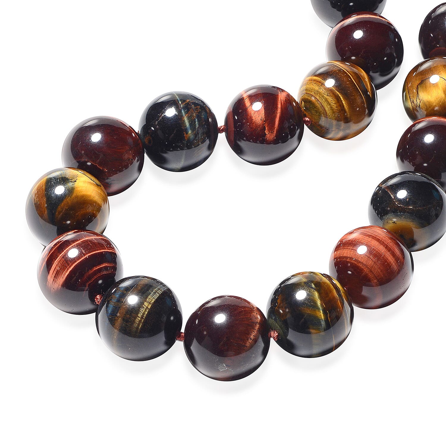 Yellow Tigers Eye Stone Necklace 300.00 Ct.