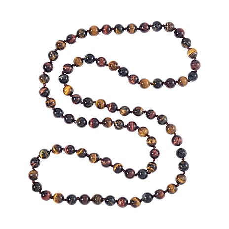 Multi Color Tigers Eye Stone Necklace 300.00 Ct.