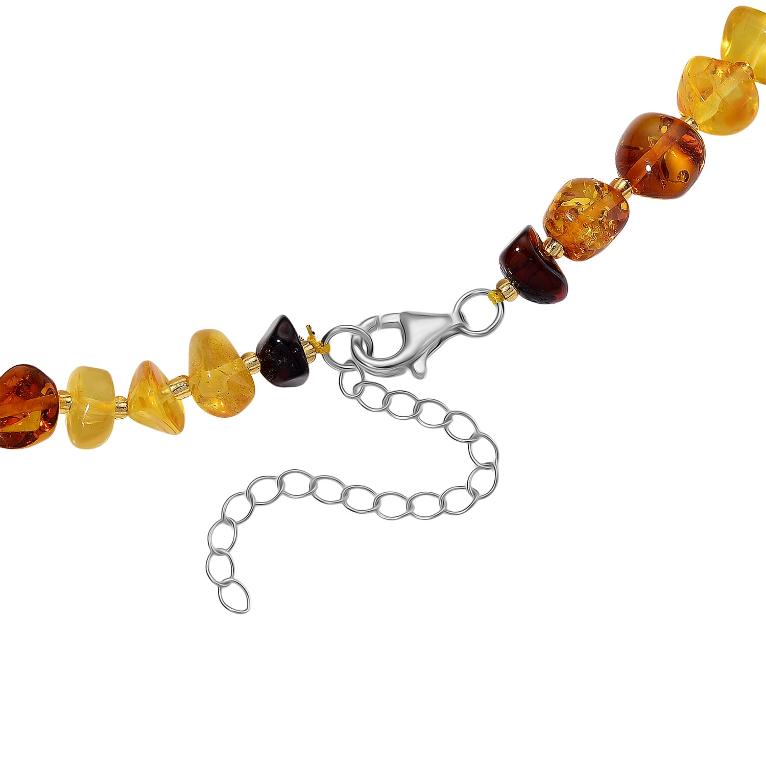 Tucson Find Close Out Deal - Multi Colour Baltic Amber, White Fresh Water Pearl Necklace (Size 20-2 Ext) with Lobster Clasp in Rhodium Overlay Sterling Silver 60.00 Ct. Tucson Find Close Out Deal - Multi Colour Baltic Amber, White Fresh Water Pearl Necklace (Size 20-2 Ext) with Lobster Clasp in Rhodium Overlay Sterling Silver 60.00 Ct.