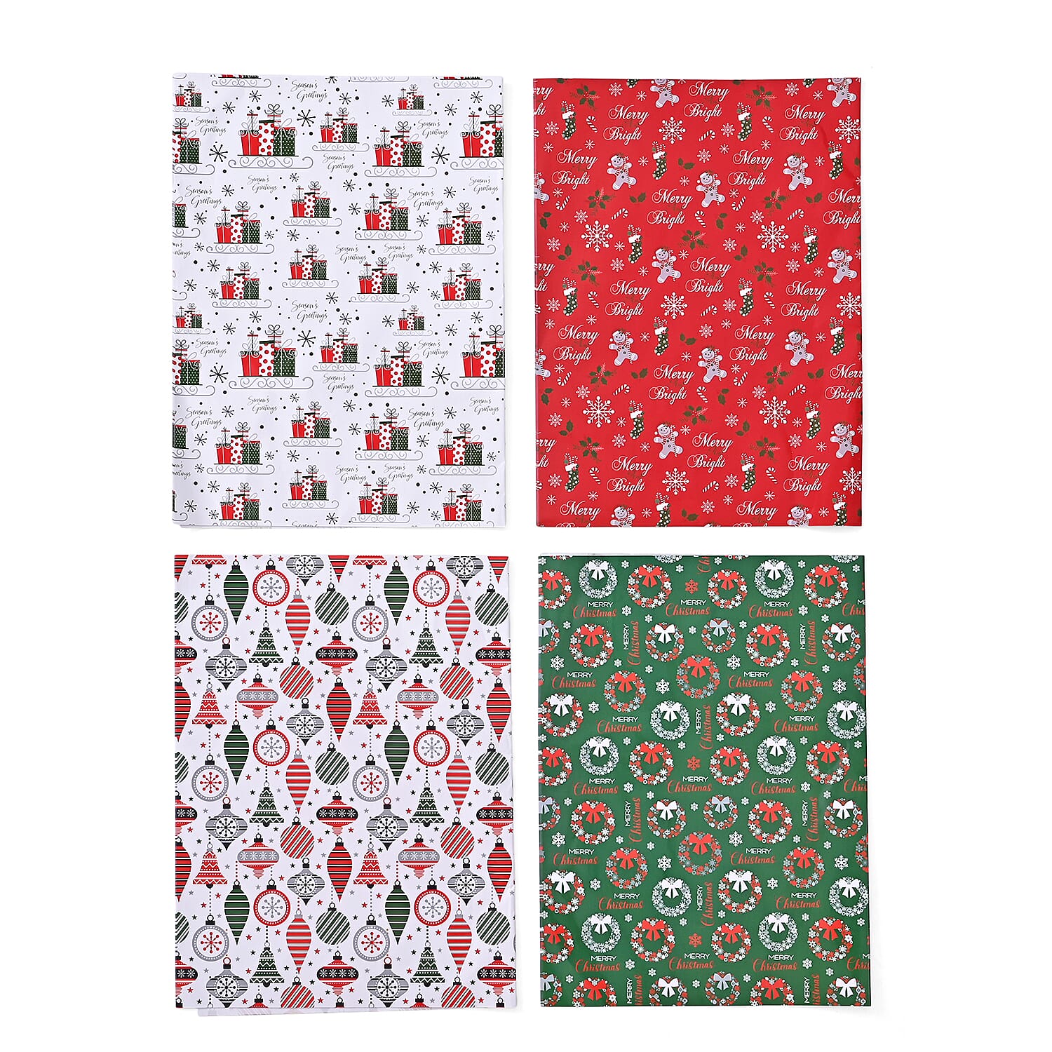 Christmas Gift Wrapping Papers - Set of 40pcs (Size 51x74cm)