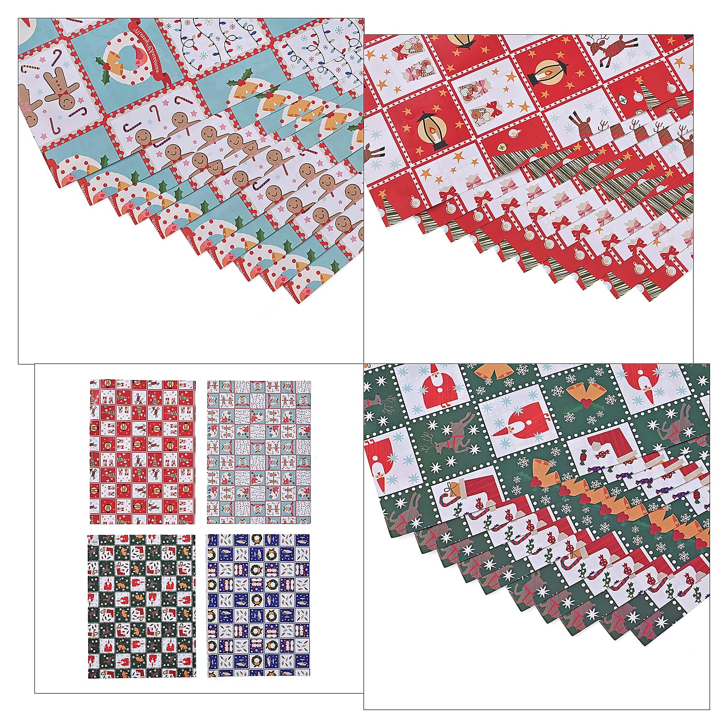 Christmas Gift Wrapping Papers - Set of 40 pcs (Size 51x74cm)