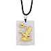 Natural Type A Burmese White Jadeite Jade with 24K Yellow Gold Cross Pendant with Cotton Thread (Size - 28 Adjustable) 70.00 Ct.