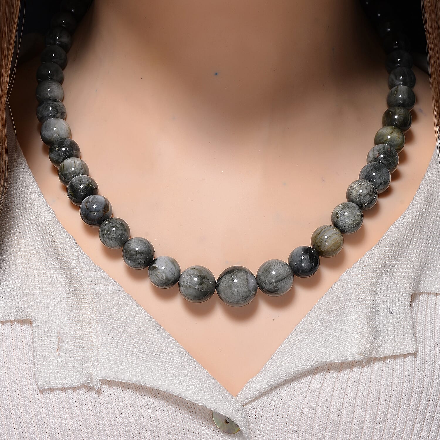 Eagle Eye Beads Necklace (Size - 20-2 Ext) with Lobster Clasp 420.00 Ct.