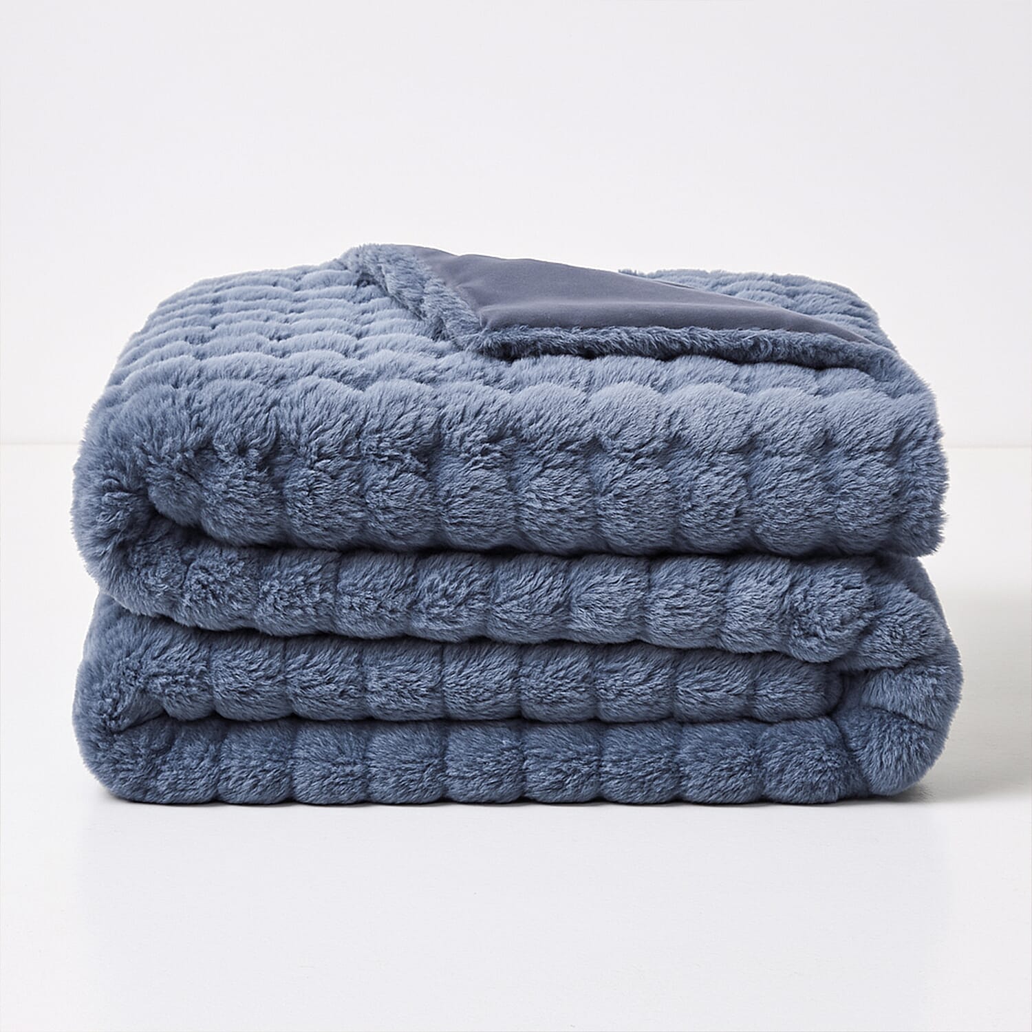 Homesmart Super Soft Sculptured Faux Fur Blanket (180 x 150cm) - Blue