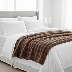 Homesmart Super Soft Sculptured Faux Fur Blanket (180 x 150cm) - Mink