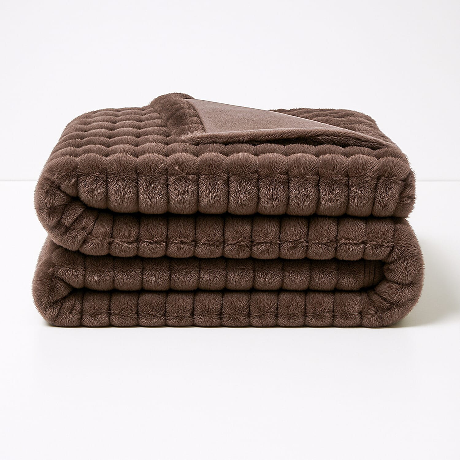 Homesmart Super Soft Sculptured Faux Fur Blanket (180 x 150cm) - Mink