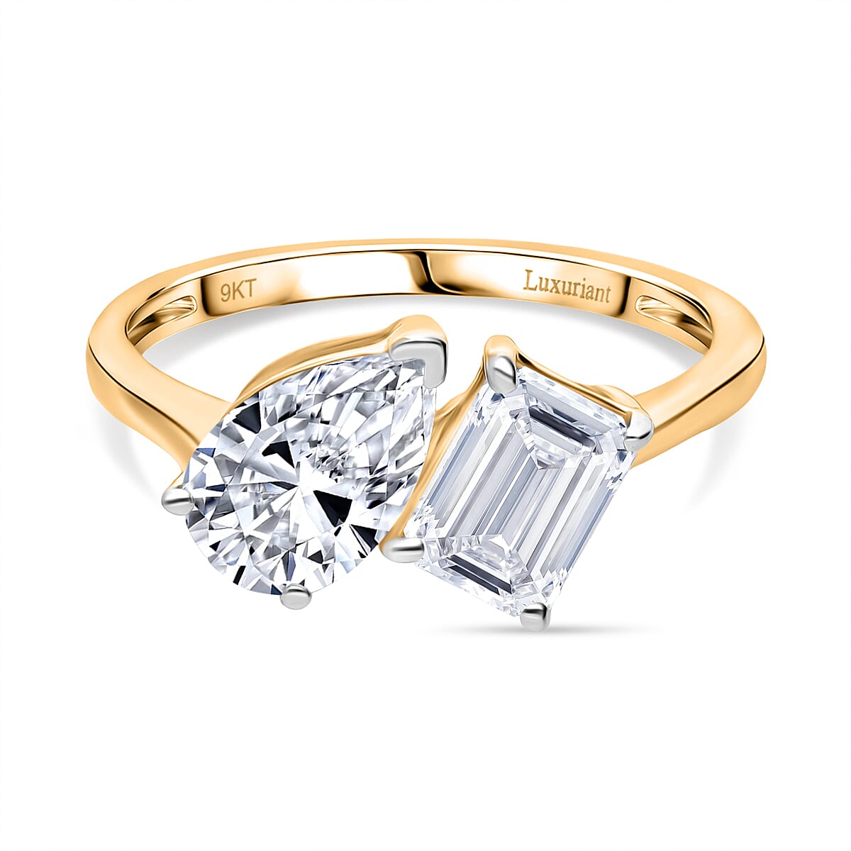 Luxuriant - 9K Gold SGL Certified (VS-EF) Lab Grown Diamond Ring