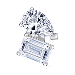 THE TOI ET MOI LUXURIANT 2.04 Ct. Lab Grown Diamond Oval-cut and Pear-Cut Pendant in 9K White Gold SGL Certified (VS-EF)