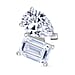 THE TOI ET MOI LUXURIANT 2.04 Ct. Lab Grown Diamond Oval-cut and Pear-Cut Pendant in 9K White Gold SGL Certified (VS-EF)