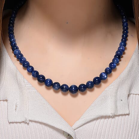 Tucson Find - Kashmir Blue Kyanite Necklace (Size - 20-2 Ext) in Yellow Gold Plated Sterling Silver 290.00 Ct.
