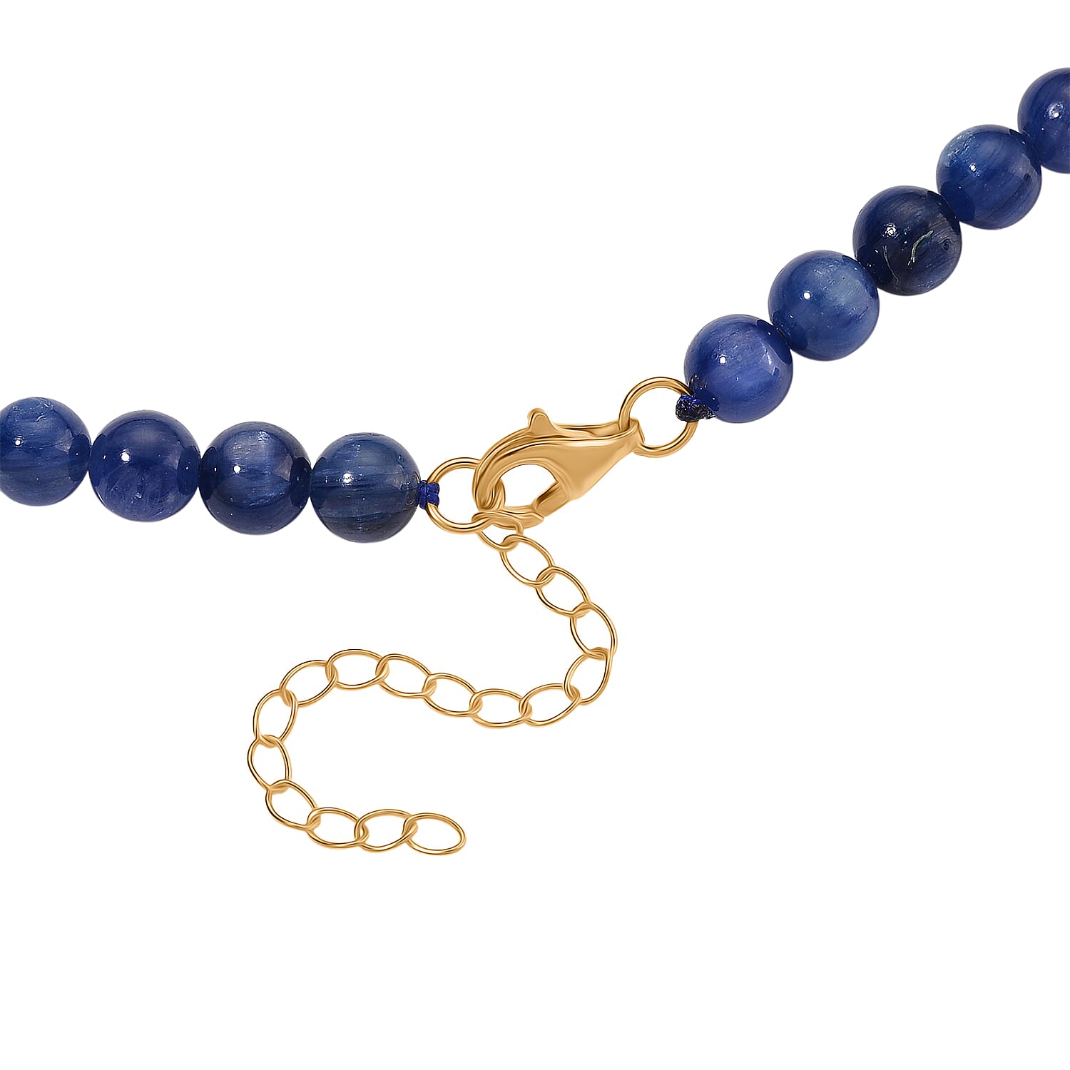 Tucson Find - Kashmir Blue Kyanite Necklace (Size - 20-2 Ext) in Yellow Gold Plated Sterling Silver 290.00 Ct.