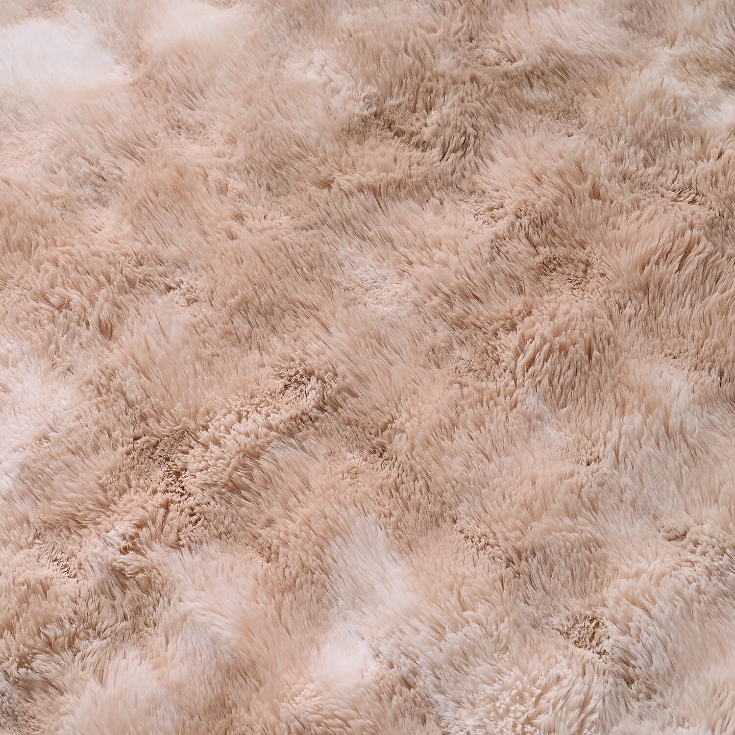 Sumptuously Super Soft Double Layered Sherpa Super Large Faux Rabbit Fur Blanket 710 GSM (200 x 150 cm) - Beige