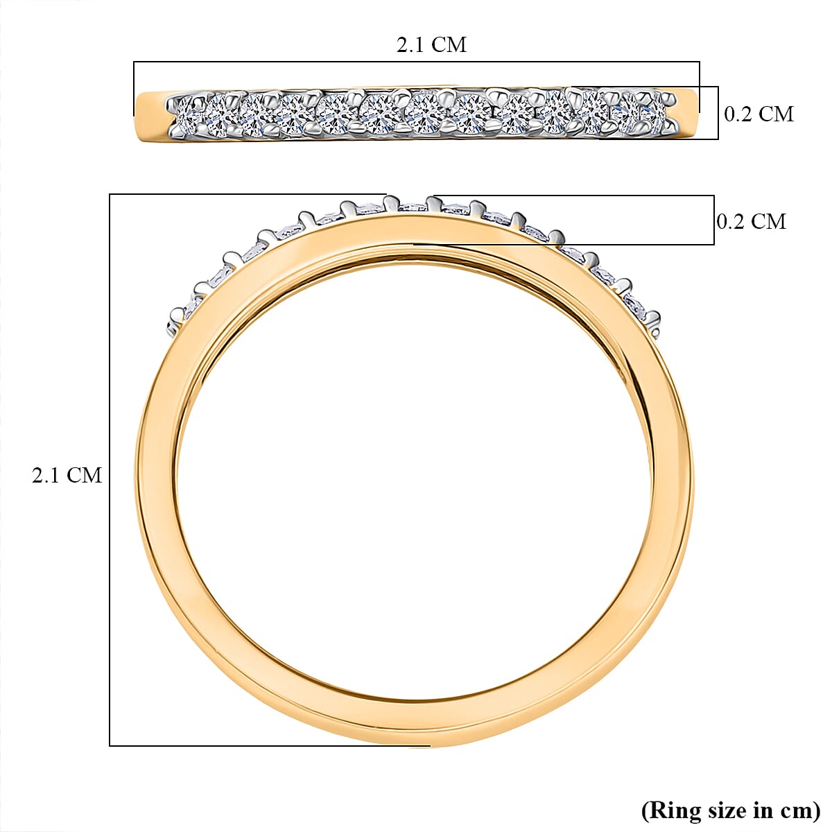 LUXURIANT Lab Grown Diamond Half-Eternity Ring (SI-GH)