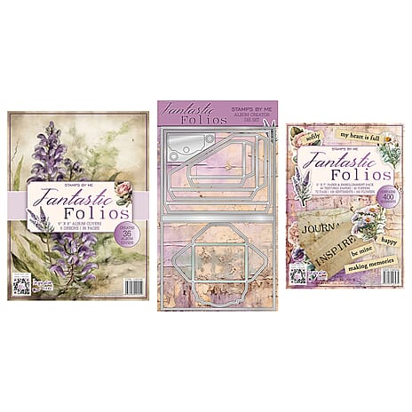 1 X BUMPER PAPER PACK 420 ELEMENTS  1 X FANTASTIC FOLIOS ALBUM COVERS - 36 ALBUM COVERS -  1 X DIE SET 6 DIES