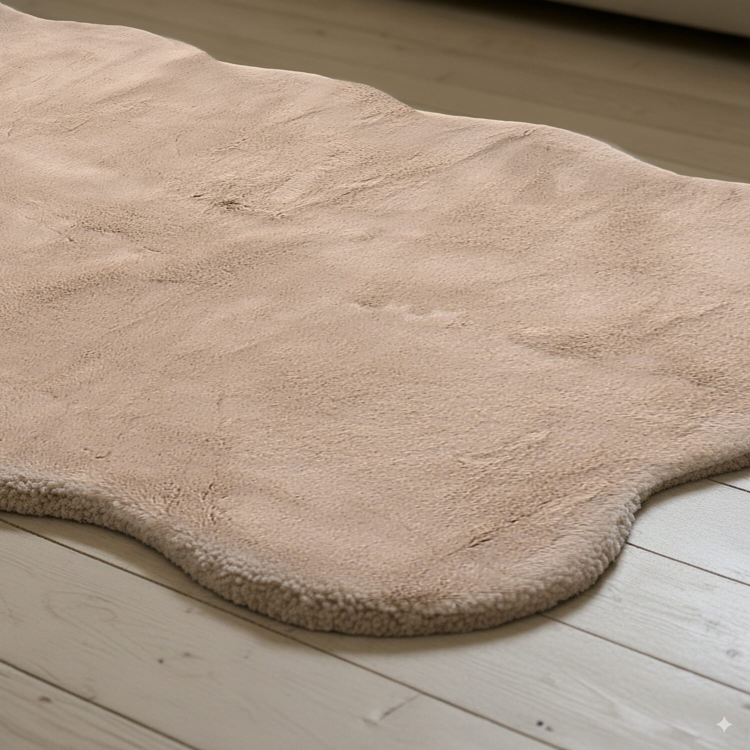 BLACK FRIDAY DEAL - SIGNATURE LUXE SUPERSOFT Long Faux Fur Rug with Foam Base (180 x 100 cm) - Beige