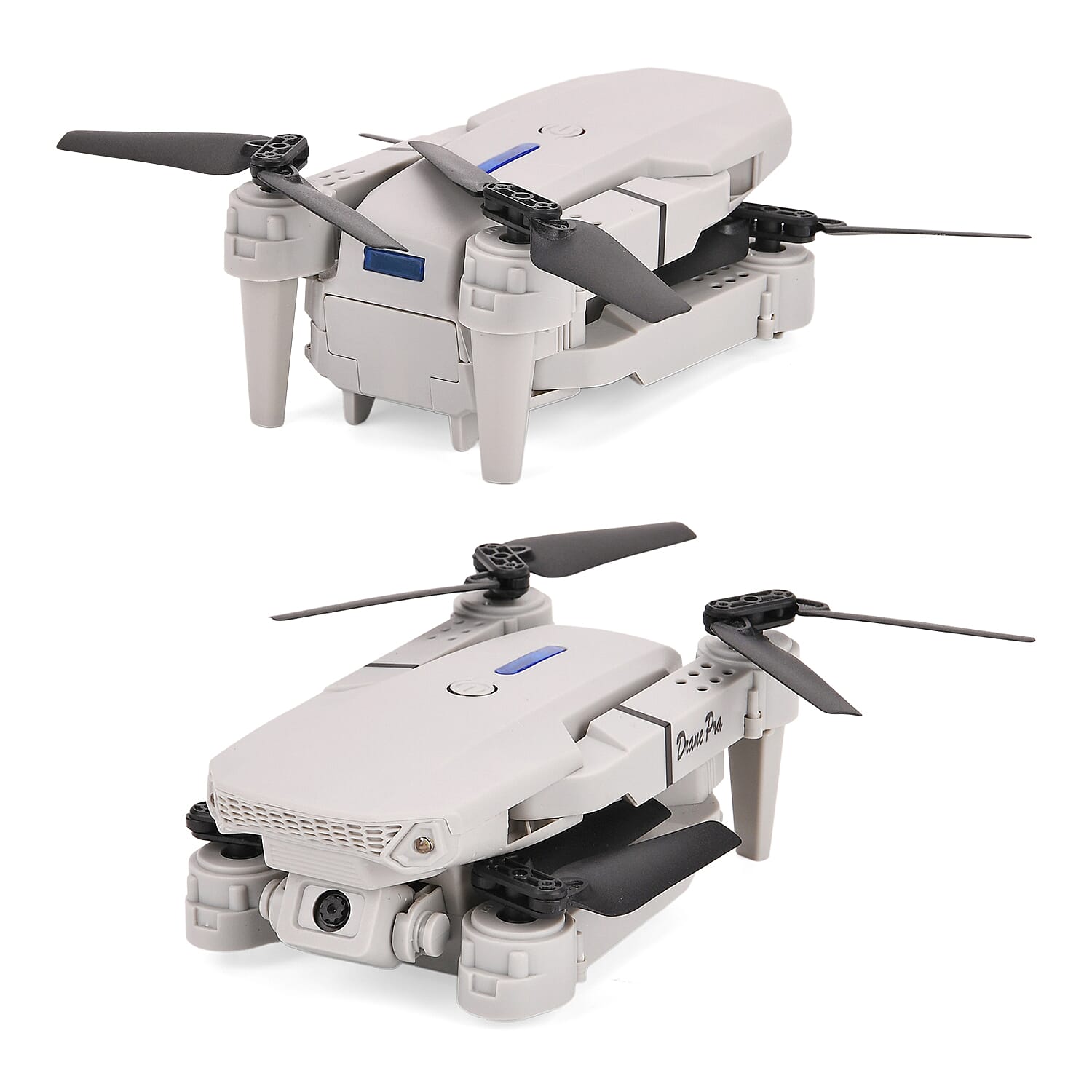 Remote Control Foldable Drone with Double Camera - Grey
