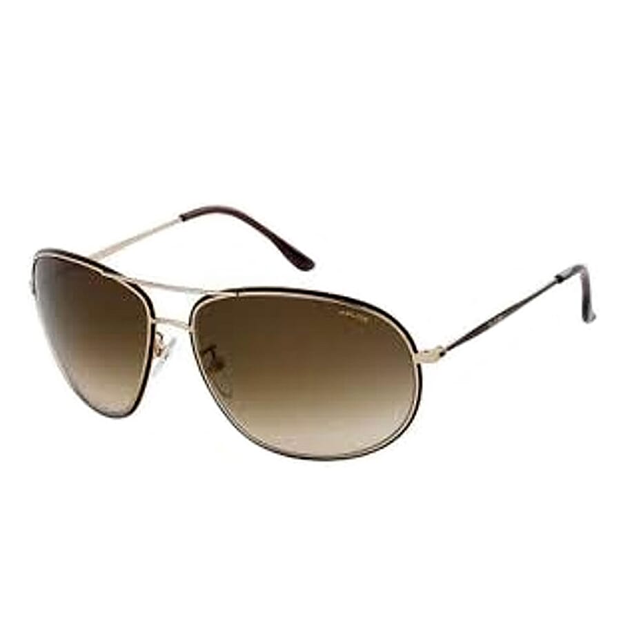Police UV Protected Full Rim Rectangle Sunglasses 8637 - Brown
