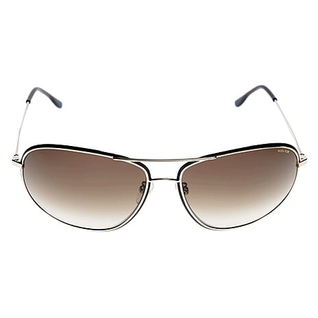 Police UV Protected Full Rim Rectangle Sunglasses 8637 - Brown