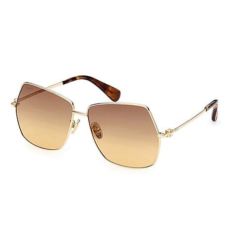 Max Mara Angular Square Sunglasses - Gold
