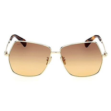 Max Mara Angular Square Sunglasses - Gold