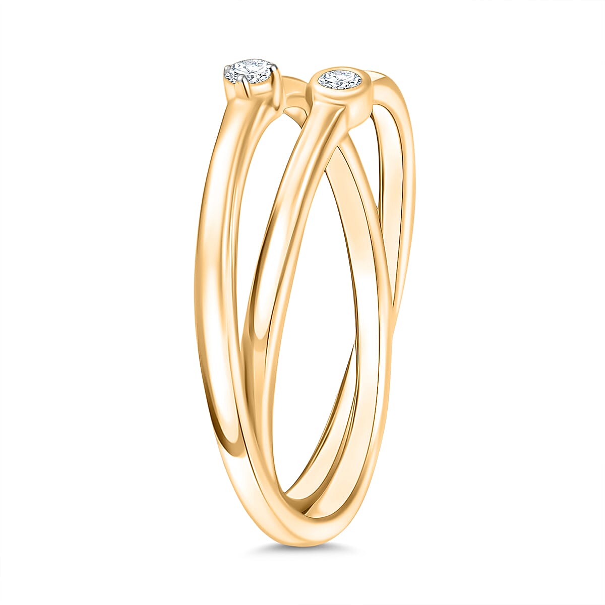LUXURIANT Lab Grown Diamond Intertwined Ring