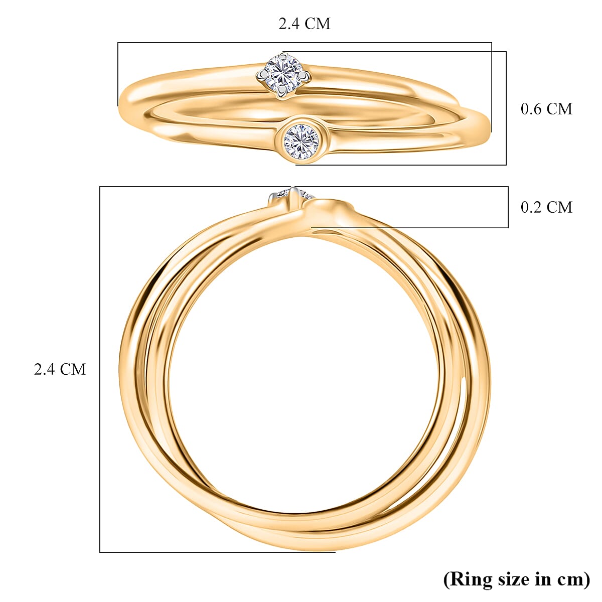 LUXURIANT Lab Grown Diamond Intertwined Ring