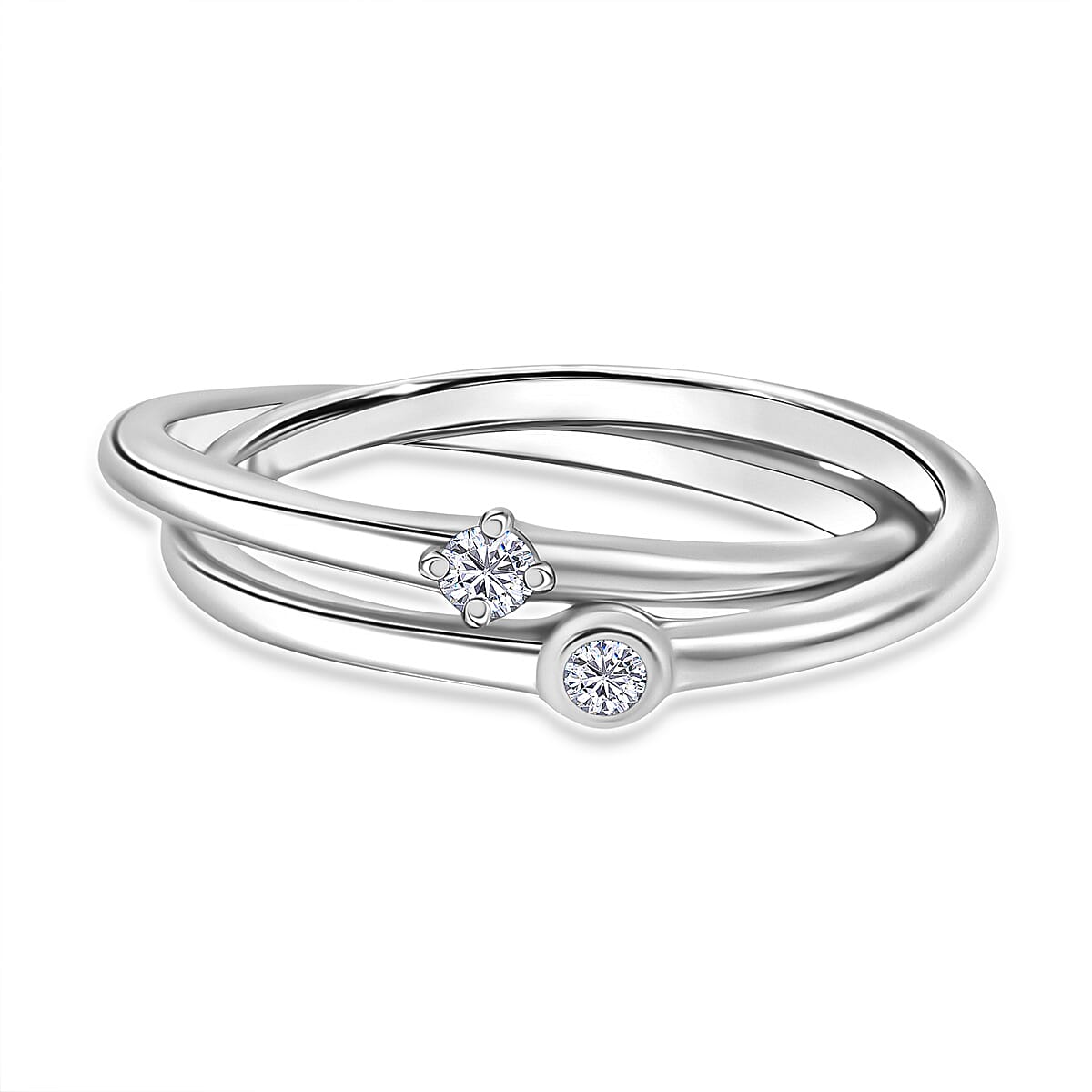 LUXURIANT Lab Grown Diamond Intertwined Ring