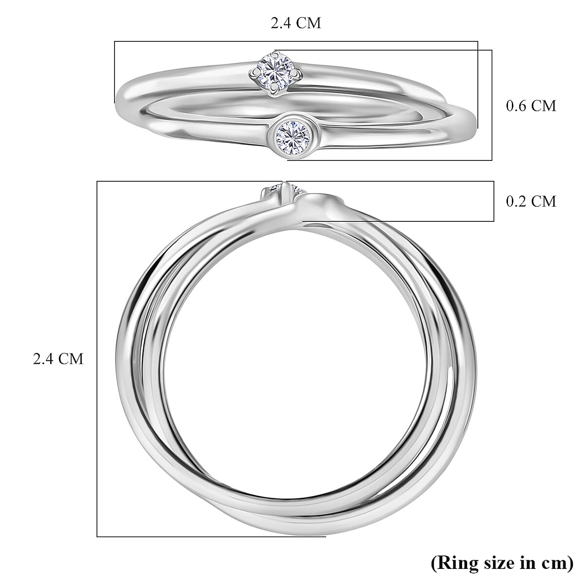 LUXURIANT Lab Grown Diamond Intertwined Ring