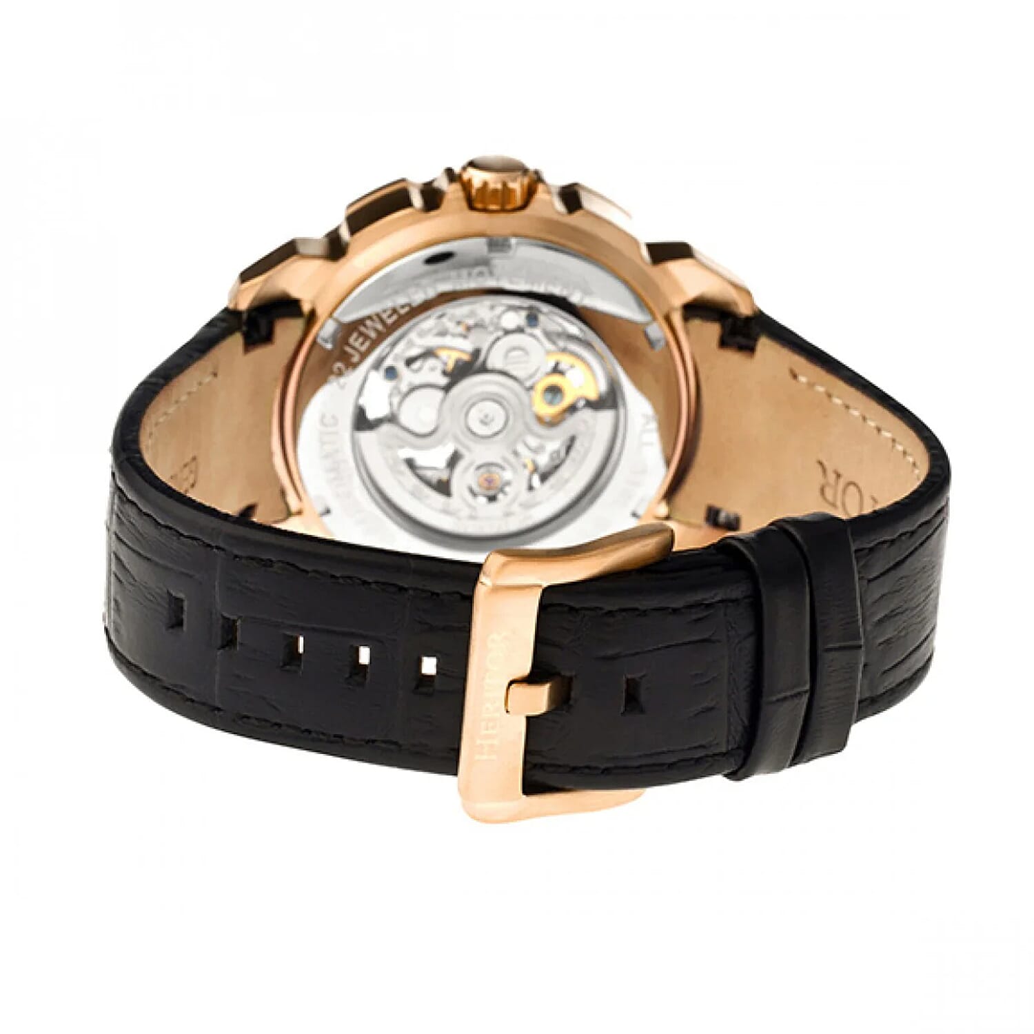 Heritor Automatic Mens Watch in Leather
