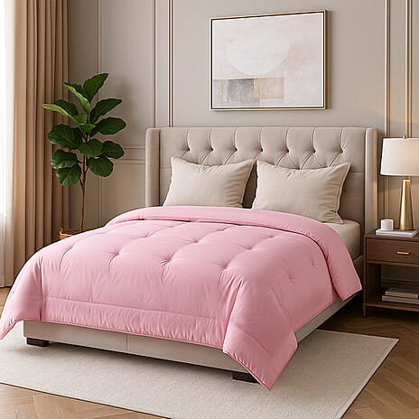 LIVMORE - 50% Mulberry Silk Duvet (135 x 200 cm) - Pink Single