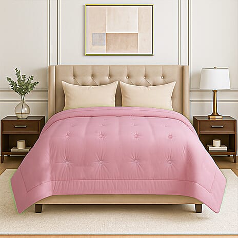 LIVMORE - 50% Mulberry Silk Duvet (135 x 200 cm) - Pink Single