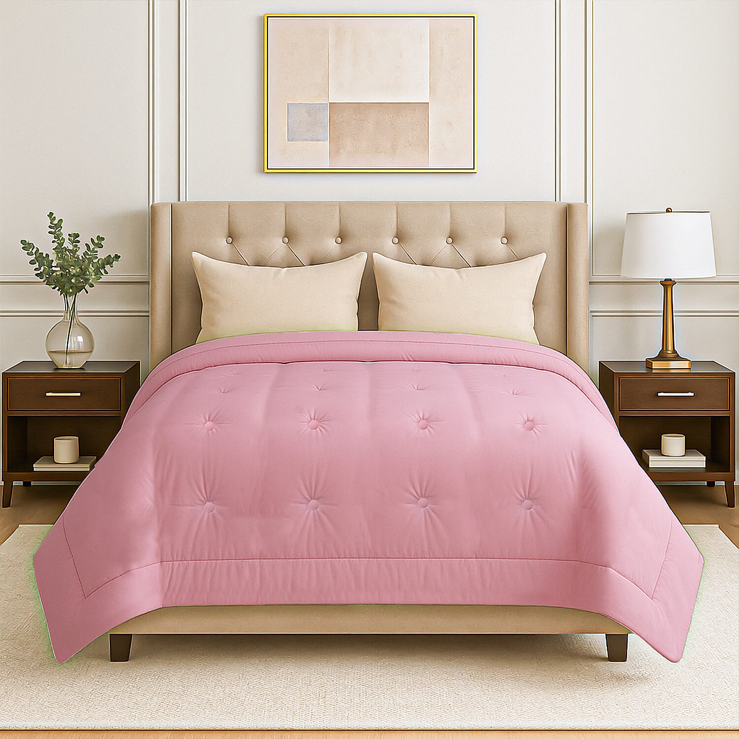 LIVMORE - 50% Mulberry Silk Duvet (225 x 220 cm) - Pink King
