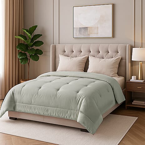 LIVMORE - 50% Mulberry Silk Duvet (135 x 200 cm) - Mint Green Single
