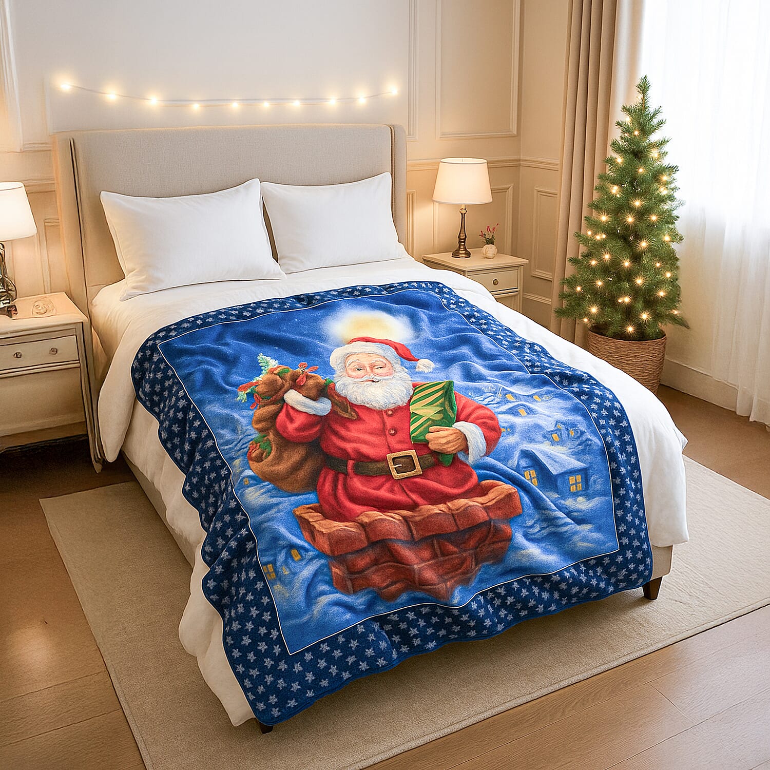 Christmas Digital Printed Cozy Fleece Blanket