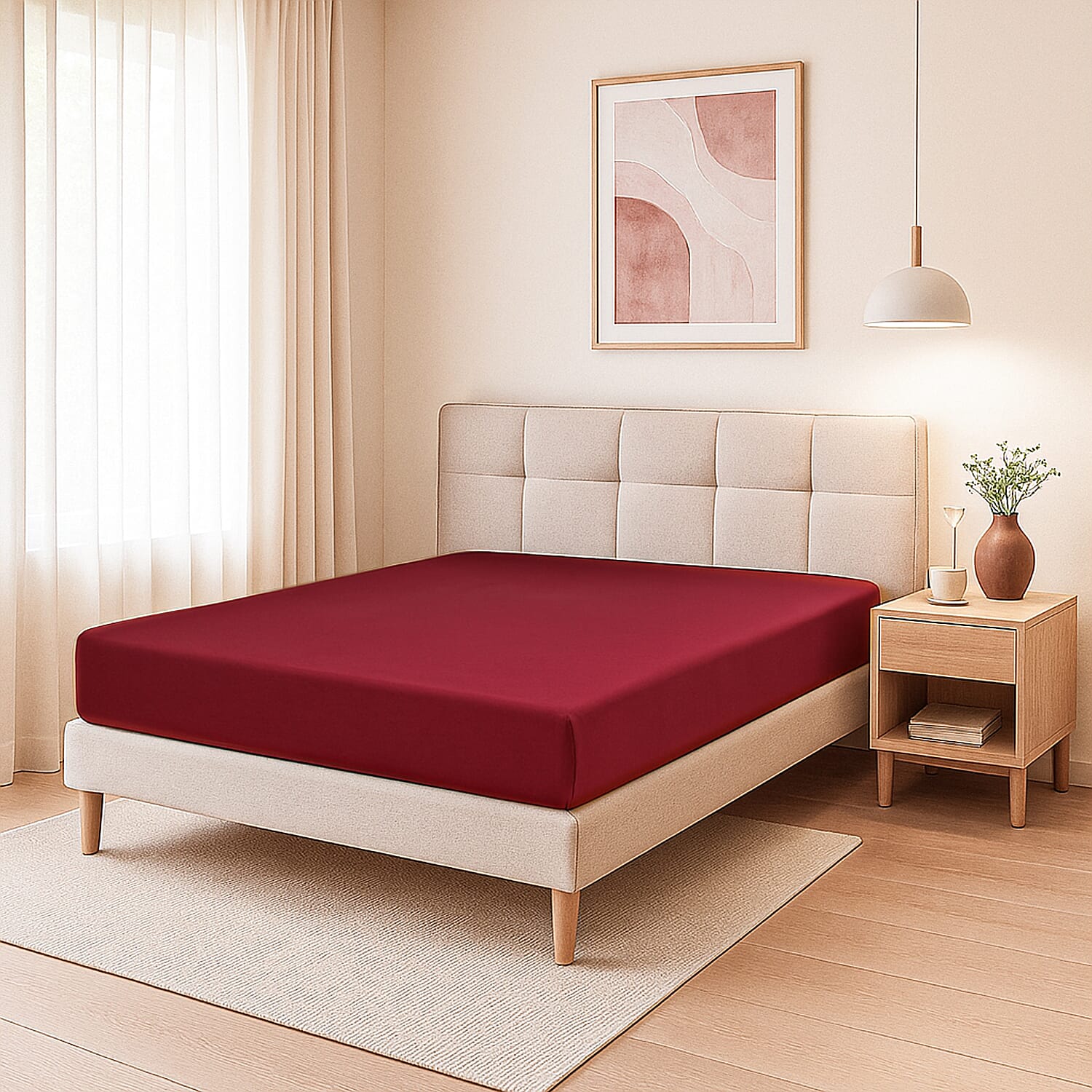 6 Piece Cotton Duvet Cover Set - Inc. 1 Duvet Cover, 1 Fitted Sheet with 2 Housewife and 2 Oxford Pillowcases