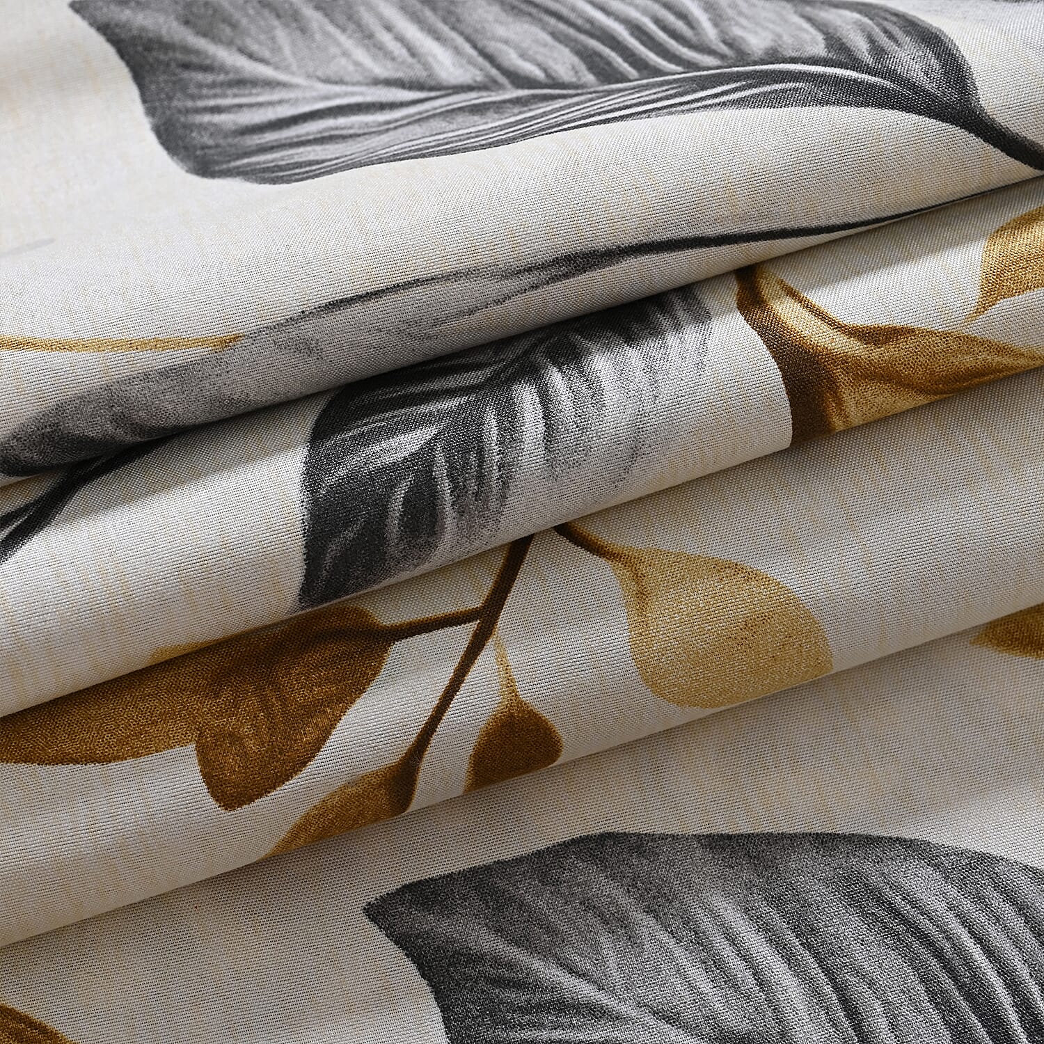 Homesmart 3 Piece Floral & Leaf Print Comforter Set Inc. 1 Comforter & 2 Pillowcases