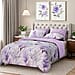 Homesmart 3 Piece Floral & Leaf Print Comforter Set Inc. 1 Comforter & 2 Pillowcases