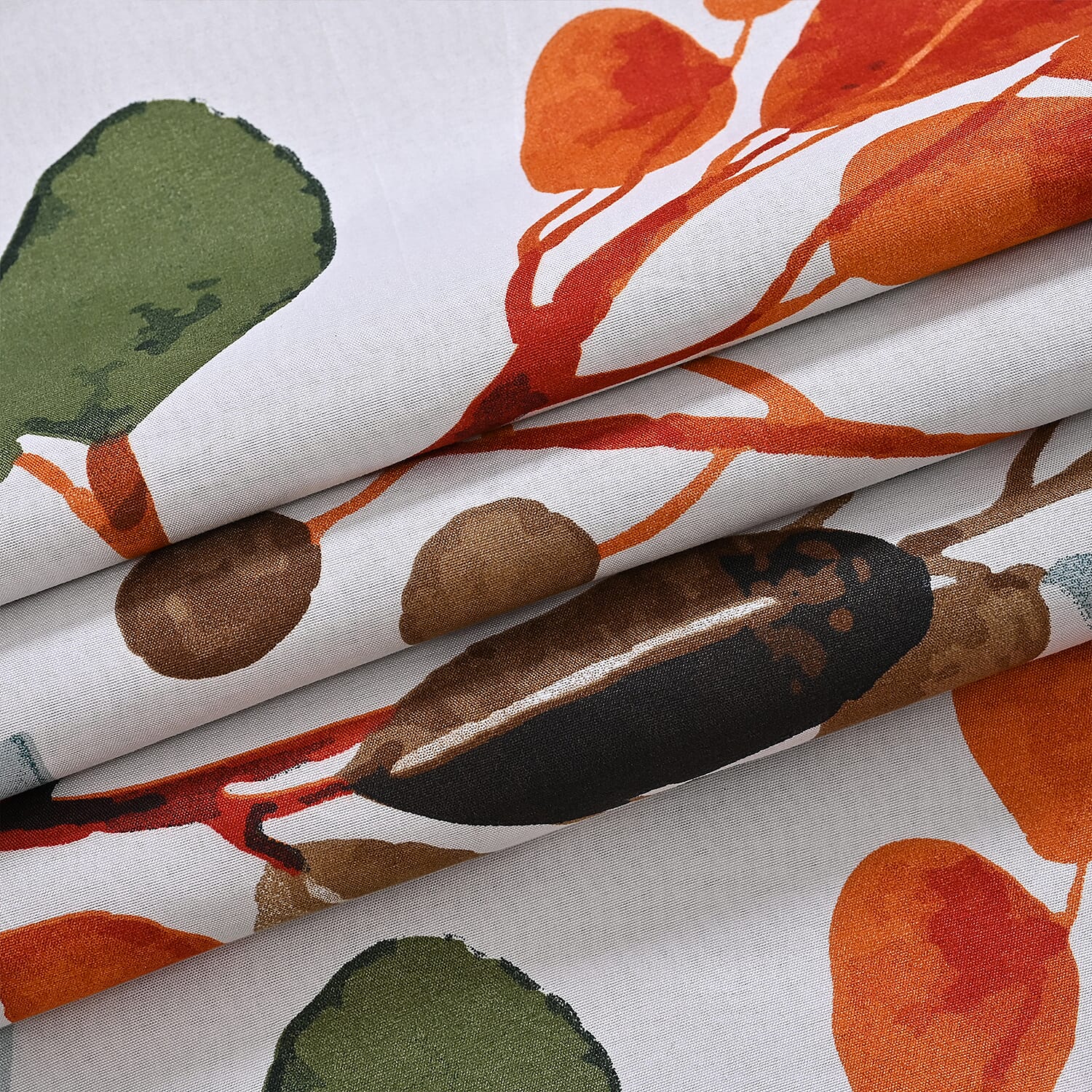 Homesmart 3 Piece Floral & Leaf Print Comforter Set Inc. 1 Comforter & 2 Pillowcases