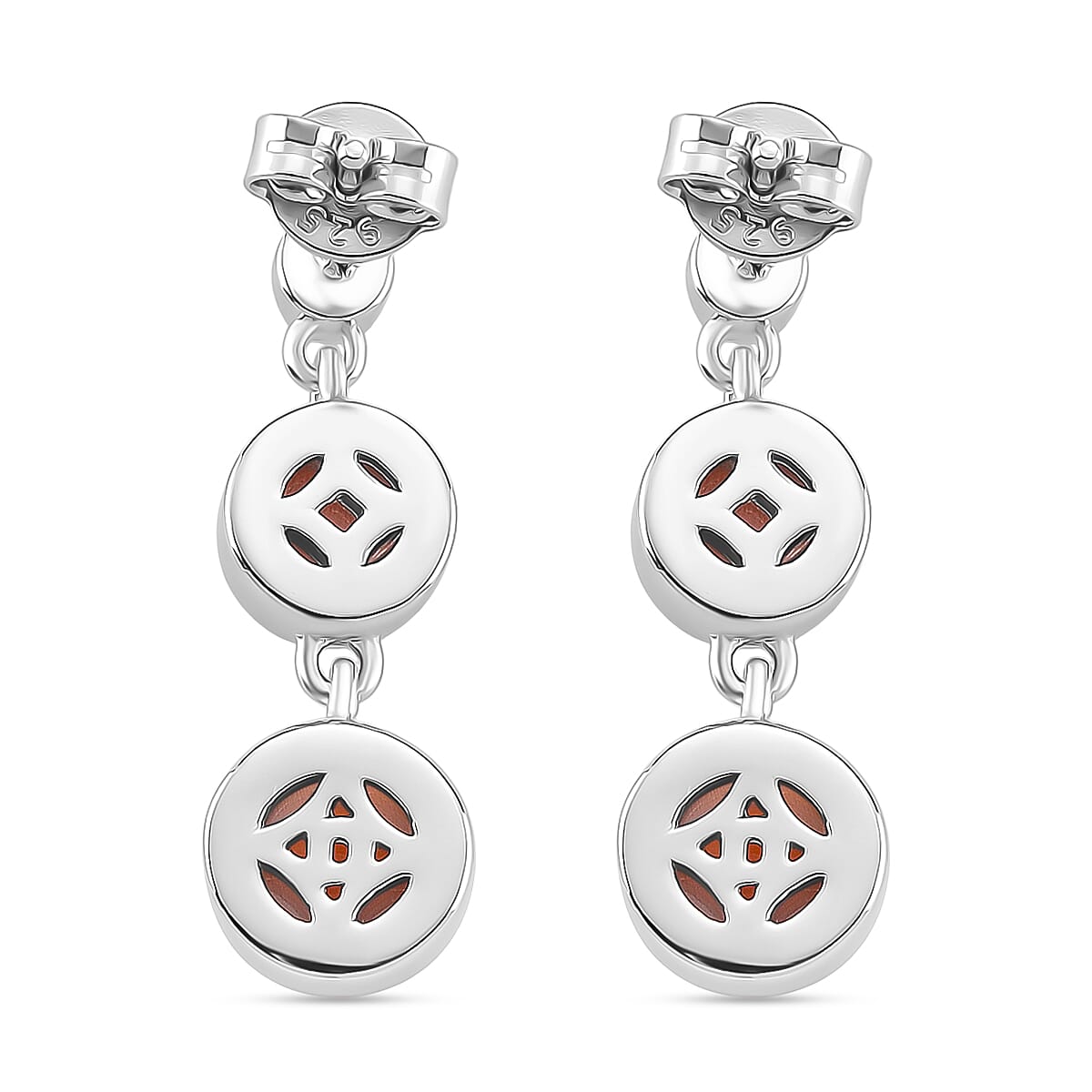 Queen Conch Shell & Moissanite Earring with Push Back in Rhodium Overlay Sterling Silver 2.27 Ct, Silver Wt. 5.20 Gms. Queen Conch Shell & Moissanite Earring with Push Back in Rhodium Overlay Sterling Silver 2.27 Ct, Silver Wt. 5.20 Gms.