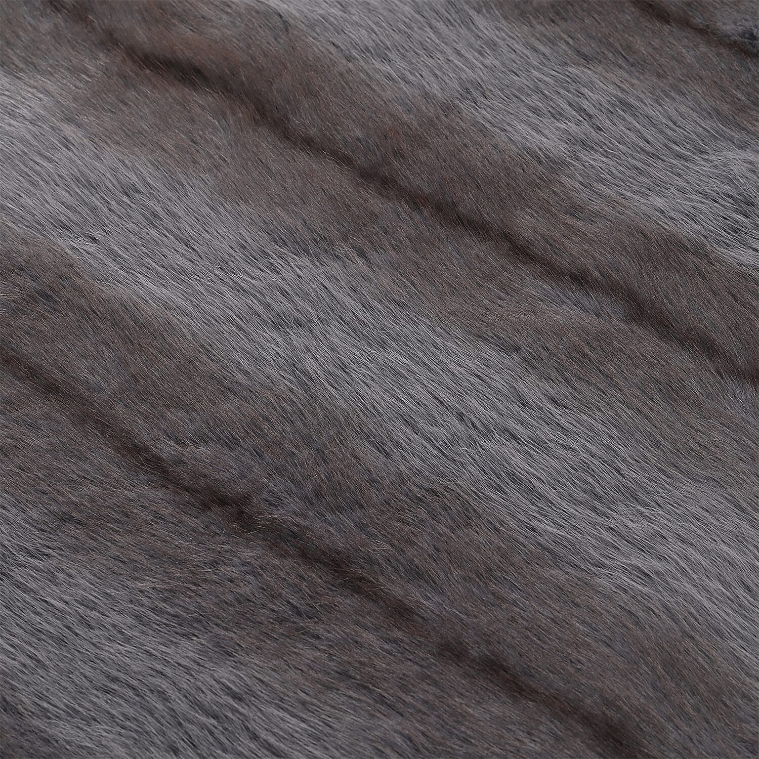 The Heaviest Weight Blanket at TJC - 1000 GSM Sumptuous Faux Rabbit Fur Double Layer Blanket With Thermal Lining Faux Mink Backing For Insulation (180x150 Cm) - Grey