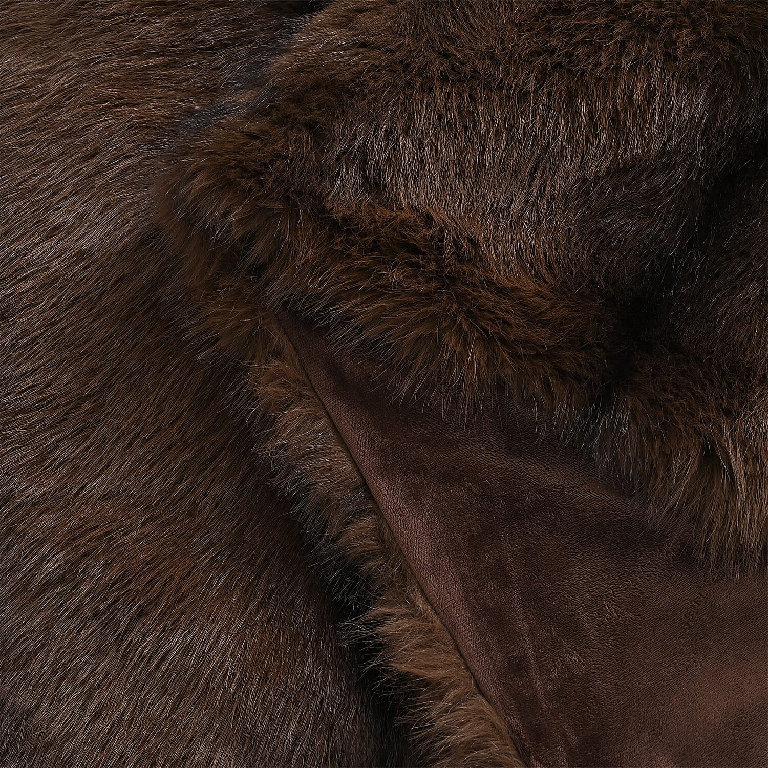 The Heaviest Weight Blanket at TJC - 1000 GSM Sumptuous Faux Rabbit Fur Double Layer Blanket With Thermal Lining Faux Mink Backing For Insulation (180x150 Cm) - Brown