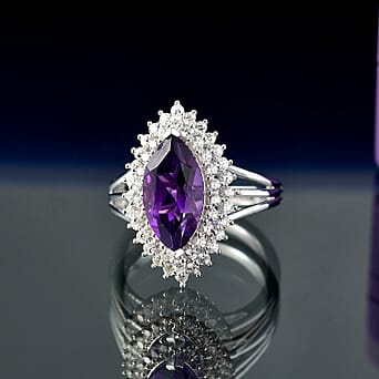 https://tjcuk.sirv.com/Products/81/8/8187319/D-joy-African-Amethyst-White-Zircon-Main-Stone-With-Side-Stone-Ring-in_8187319_1.jpg?w=342&h=342