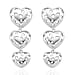Designer Inspired Heart Earrings with Push Back in White Gold Plated
