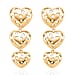 Designer Inspired Heart Earrings with Push Back in White Gold Plated