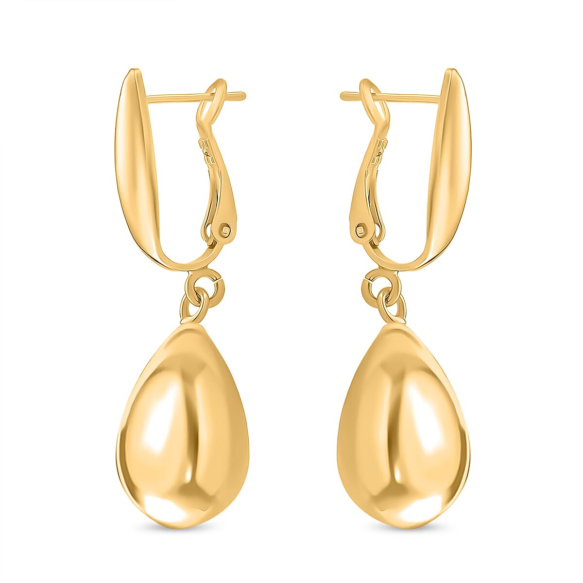 Earring with Clasp in Yellow Gold Plated