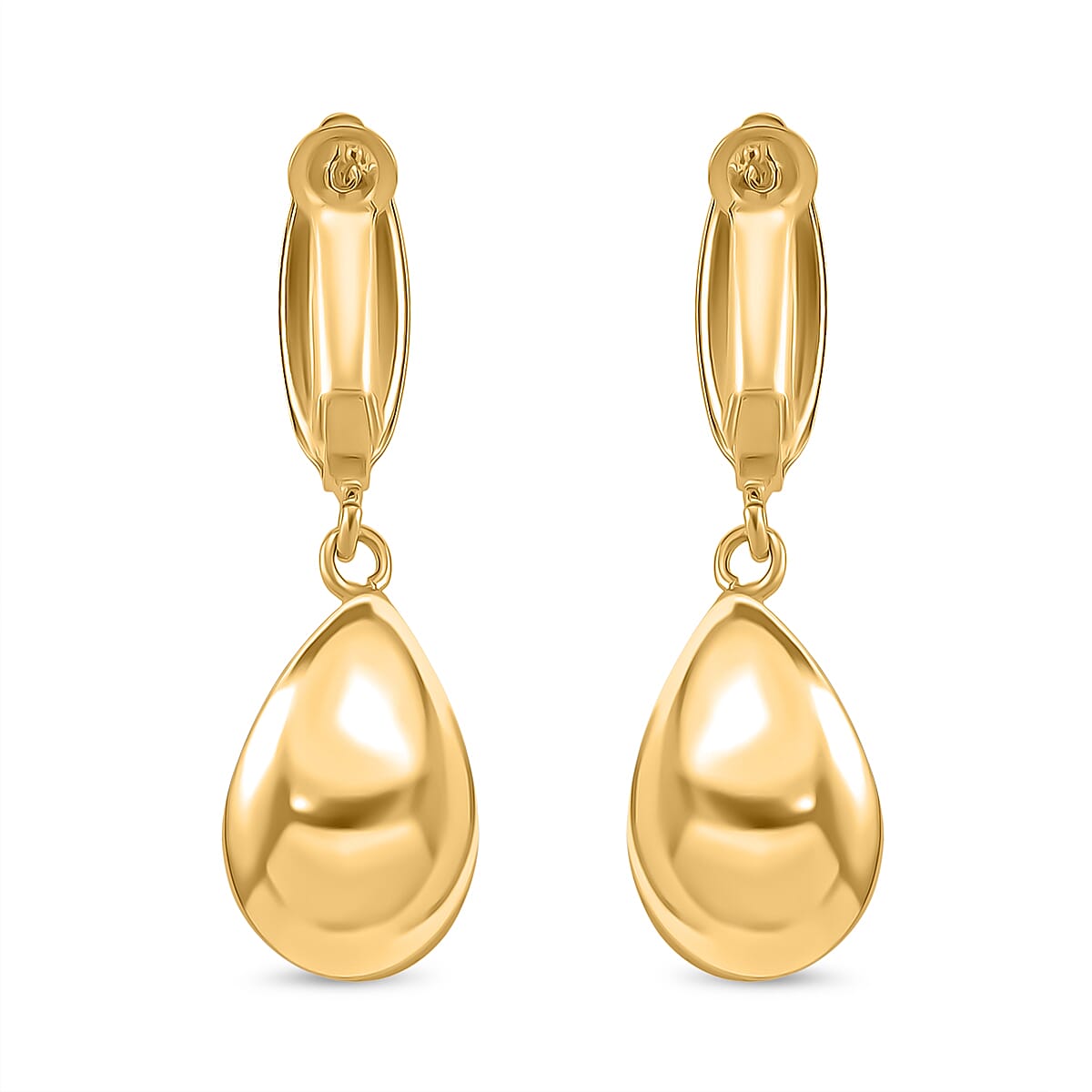 Earring with Clasp in Yellow Gold Plated