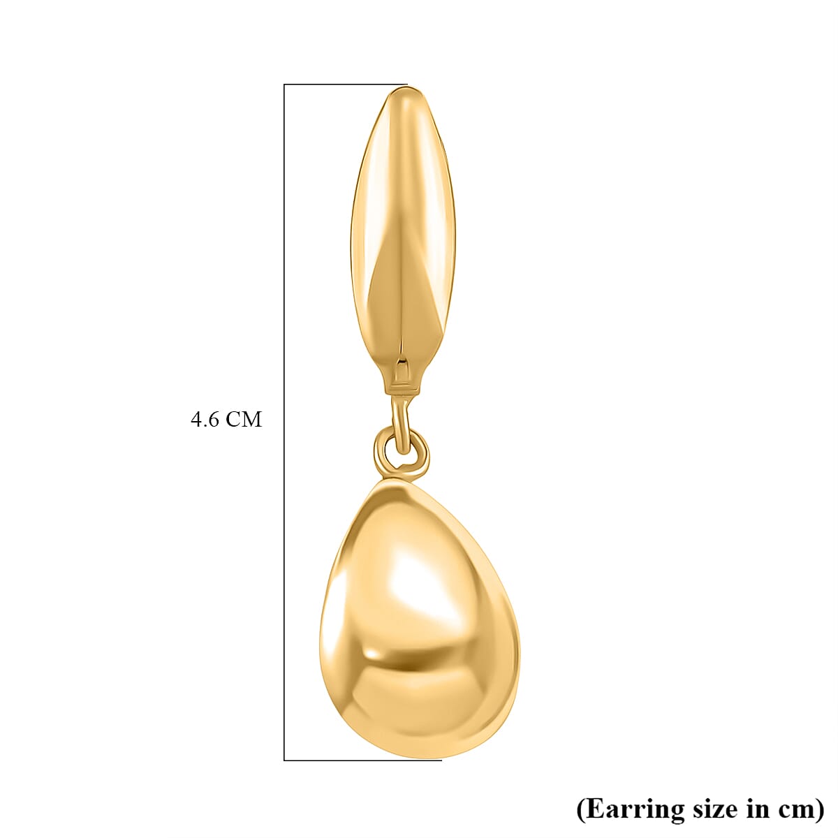 Earring with Clasp in Yellow Gold Plated