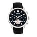 HERITOR Ganzi Automatic Movt. 5ATM Water Resistance Black Dial Mens Watch with Black Leather Strap