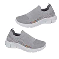 Urban Jacks Ladies Limoncello Fly Knitted Slip-On Shoe (Size 4) - Grey