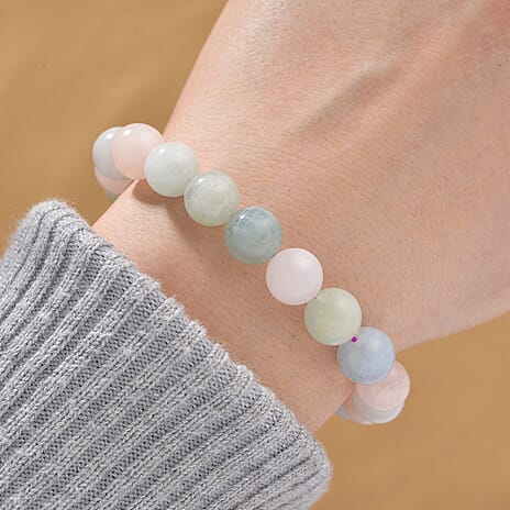 Multi Colour Beryl Stone Bracelet (Size - 7.5 Stretchable) 110.00 Ct.
